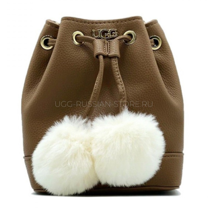 UGG Aaliyah Bucket Crossbody Pom Chestnut 11