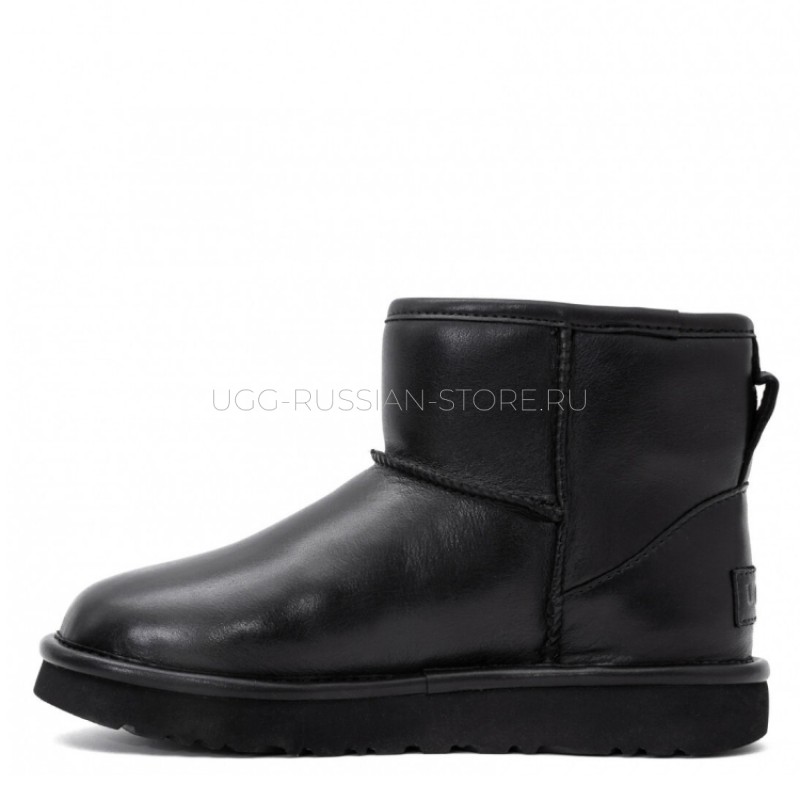 UGG Classic Mini II Black Leather 22