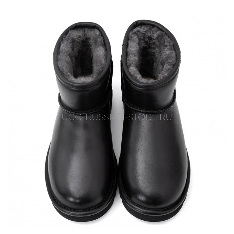 UGG Classic Mini II Black Leather 22