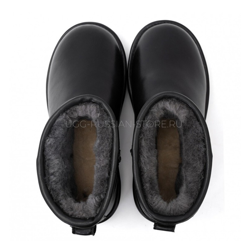 UGG Classic Mini II Black Leather 22