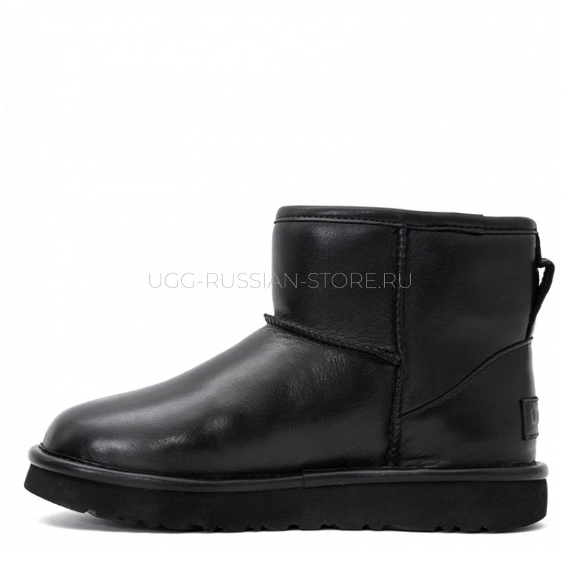 UGG Classic Mini Leather Black 22