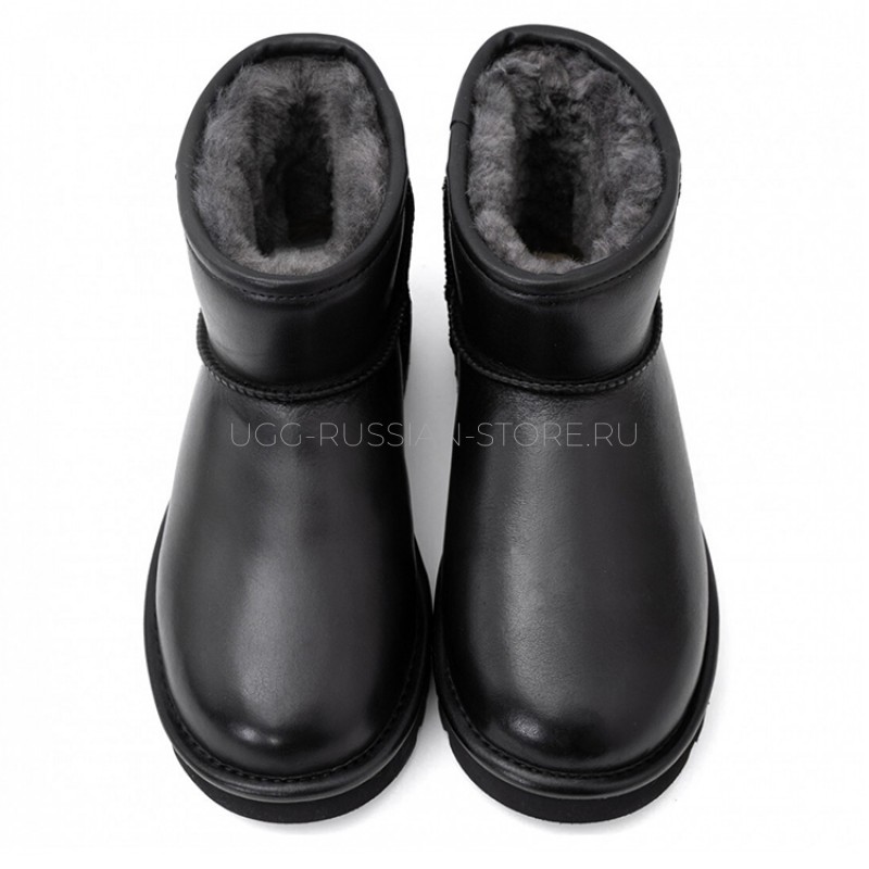 UGG Classic Mini Leather Black 22