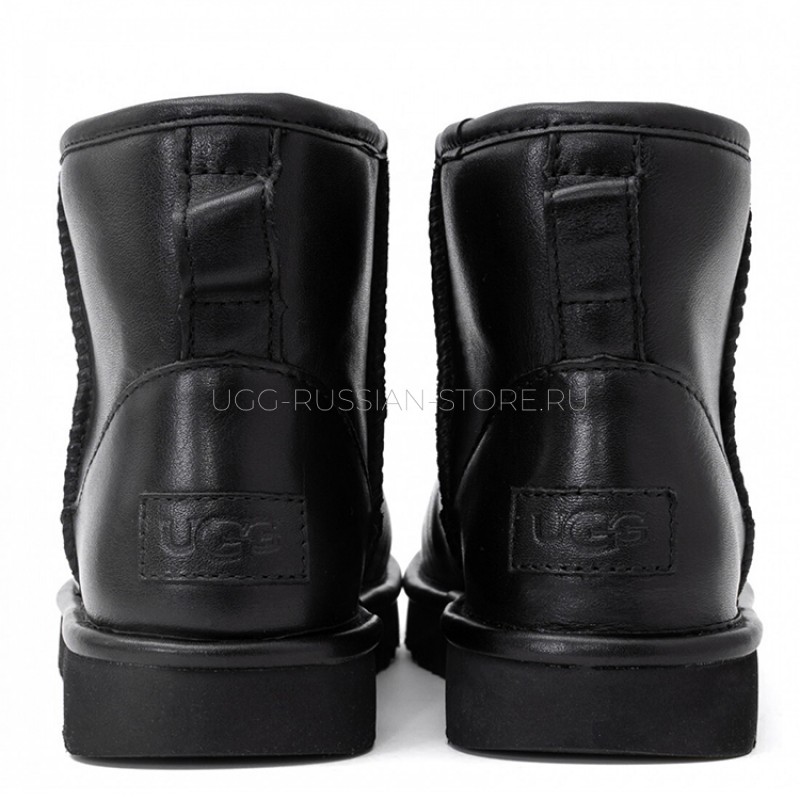 UGG Classic Mini Leather Black 22