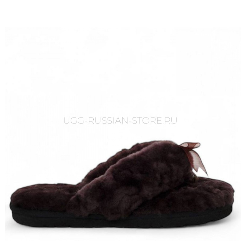 UGG Fluff Flip Flop II Chocolate 11