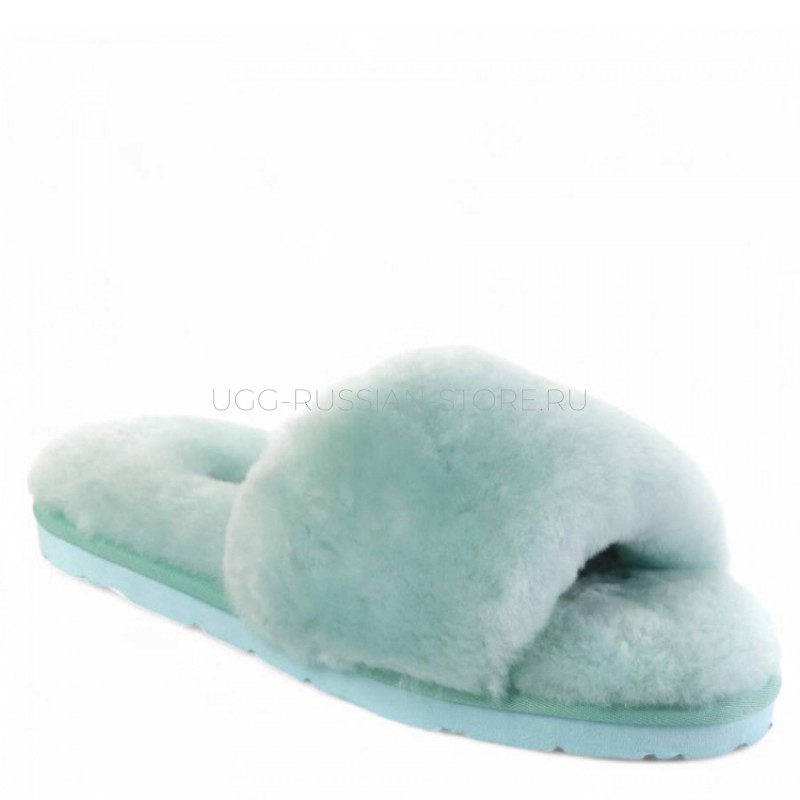 UGG Fluff Slide Slippers Lake Blue 22