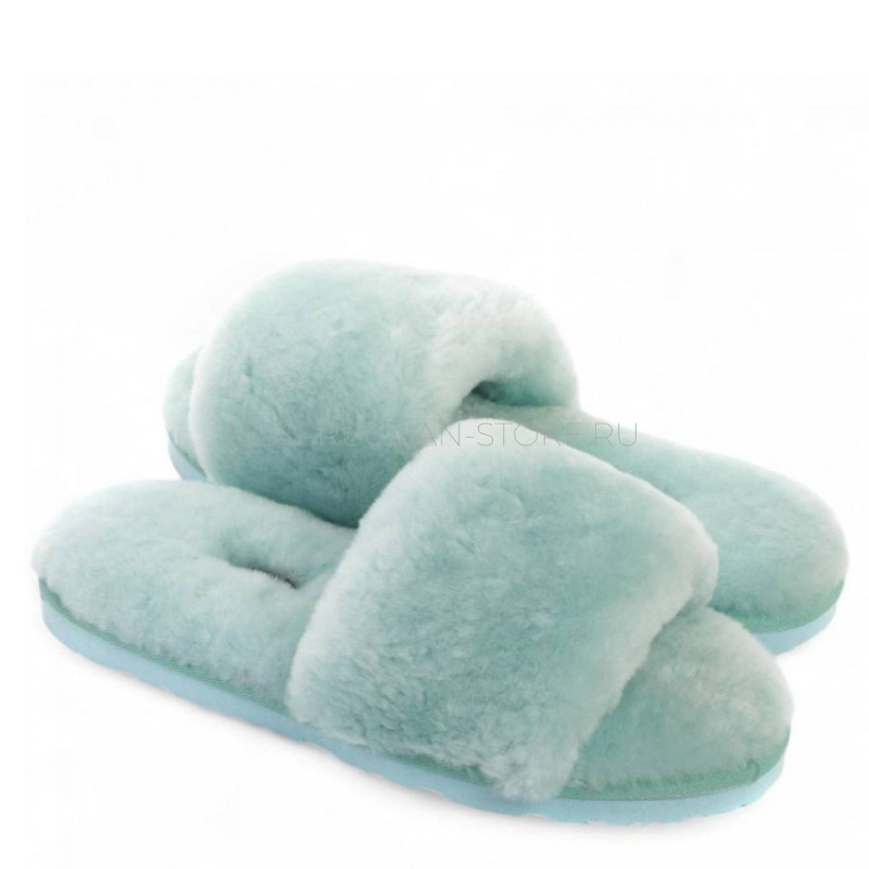 UGG Fluff Slide Slippers Lake Blue 22