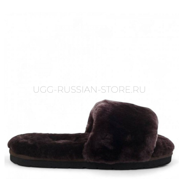 Fluff Slide Slippers Chocolate