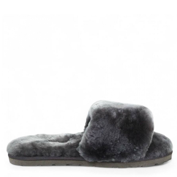 Fluff Slide Slippers Grey