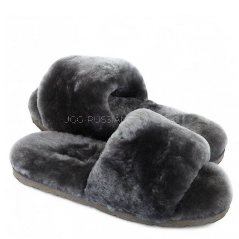 UGG Fluff Slide Slippers Grey 22