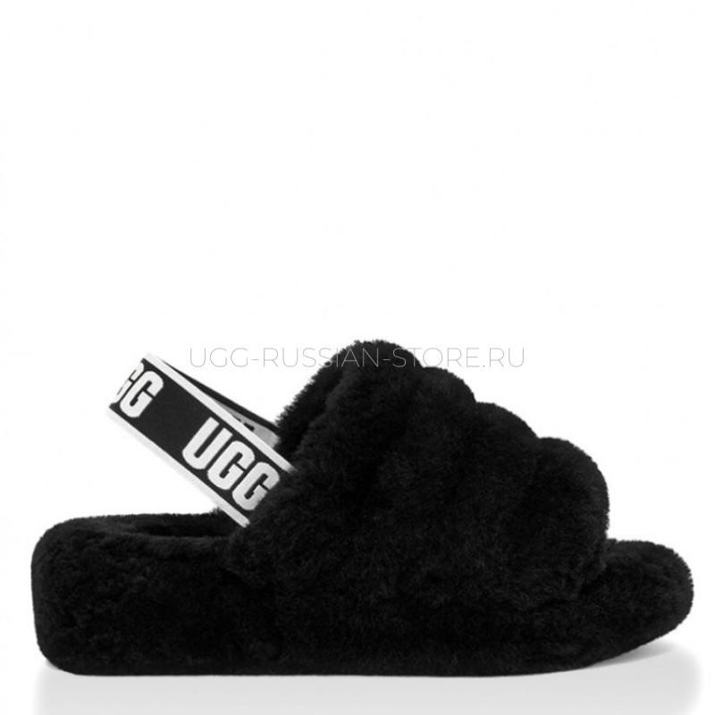 UGG Fluff Yeah Slide Black 11