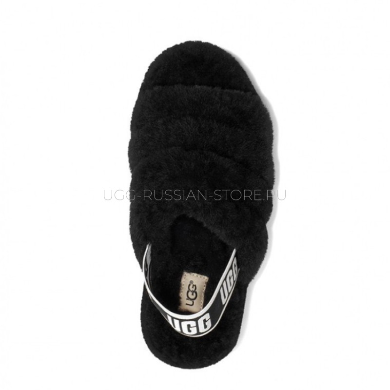 UGG Fluff Yeah Slide Black 22