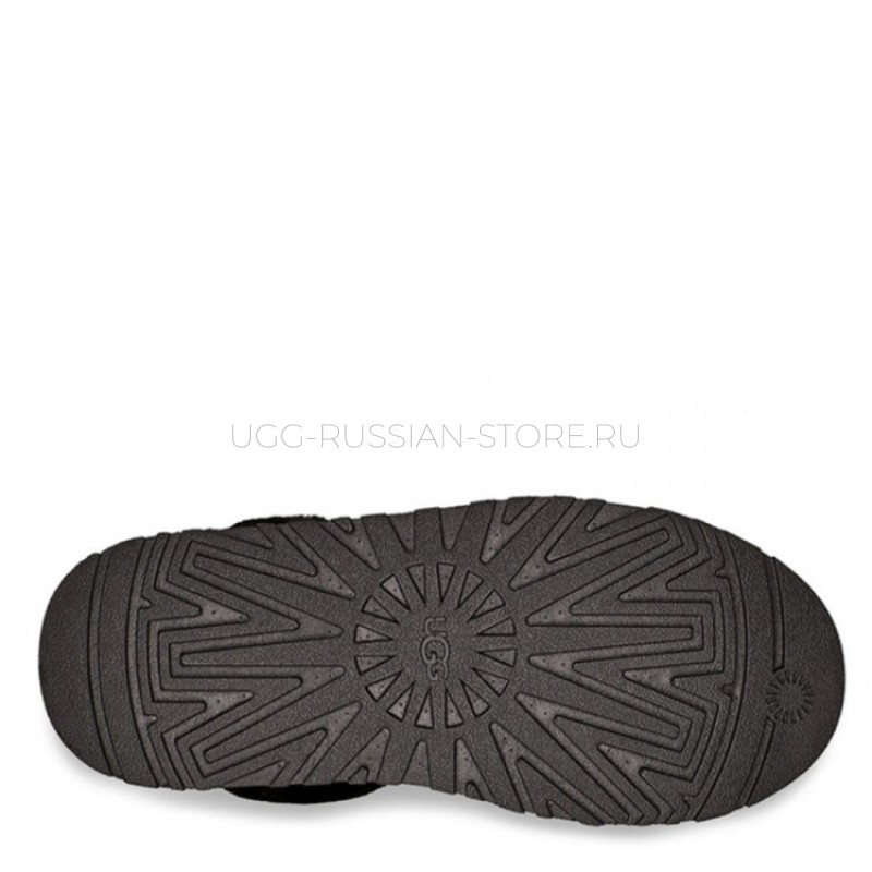 UGG Funkette Platform Leather Black 22