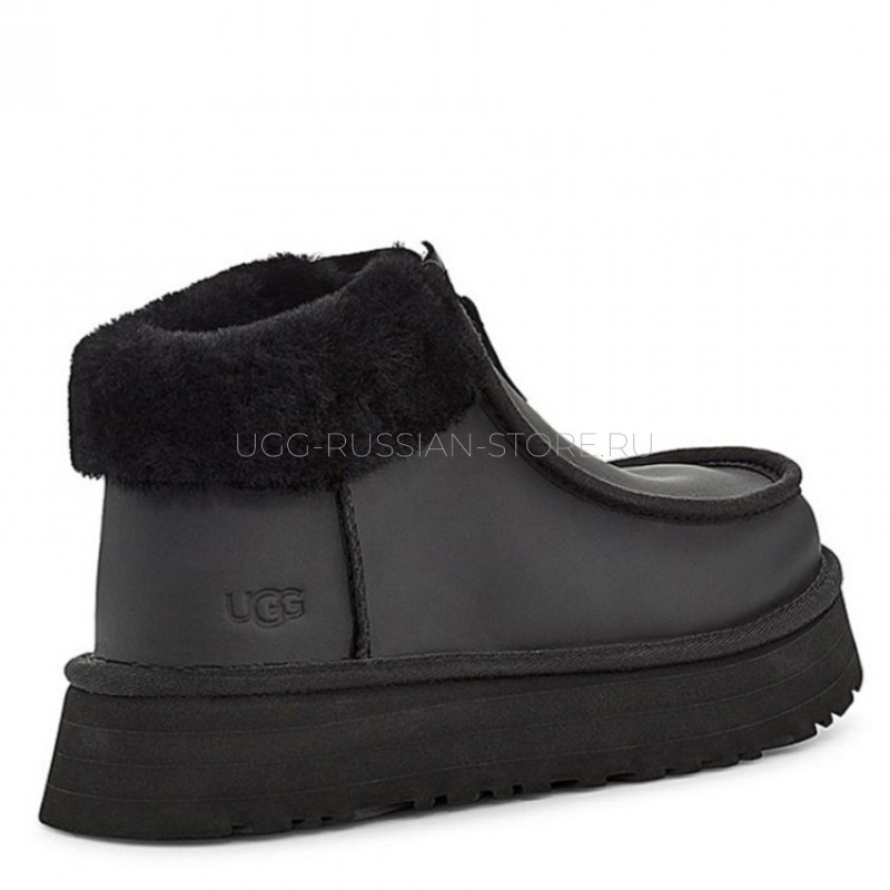 UGG Funkette Platform Leather Black 22