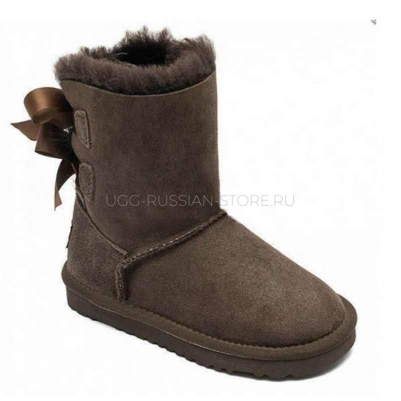 UGG Kids Bailey Bow Chocolate 22