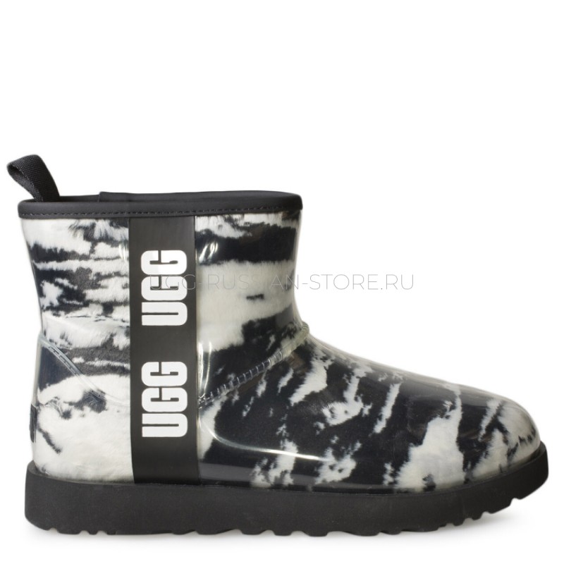 UGG Kids Clear Classic Mini II Marble Black 11