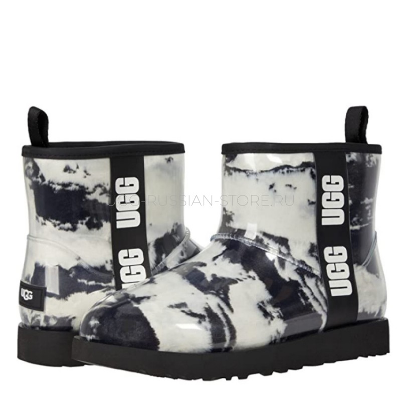 UGG Kids Clear Classic Mini II Marble Black 22