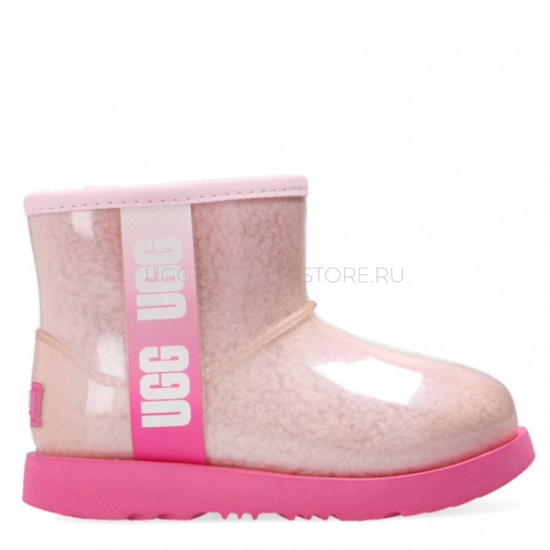 UGG Kids Clear Classic Mini II Pink Combo 11