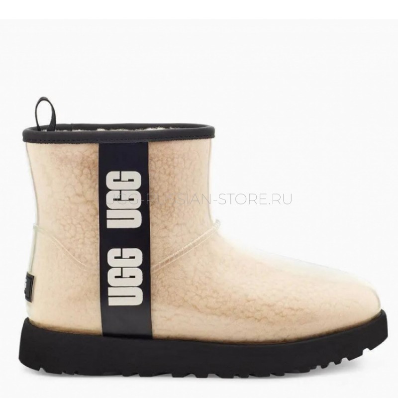 UGG Kids Clear Classic Mini II Natural Black 11