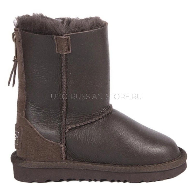 UGG Kids Zip Metallic Chocolate 11