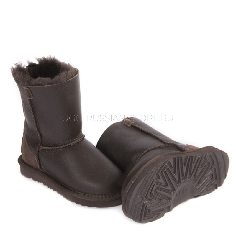 UGG Kids Zip Metallic Chocolate 22