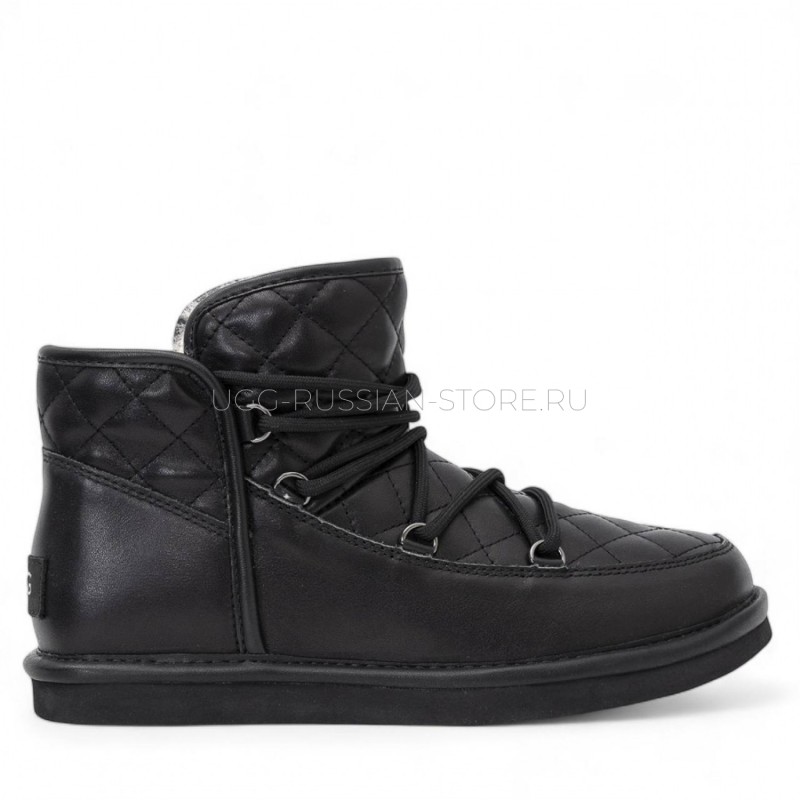 UGG Lodge Mini Leather Black 11