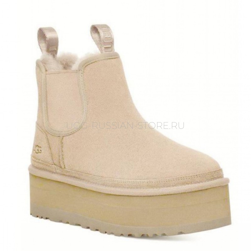 UGG Neumel Platform Chelsea Sand 22