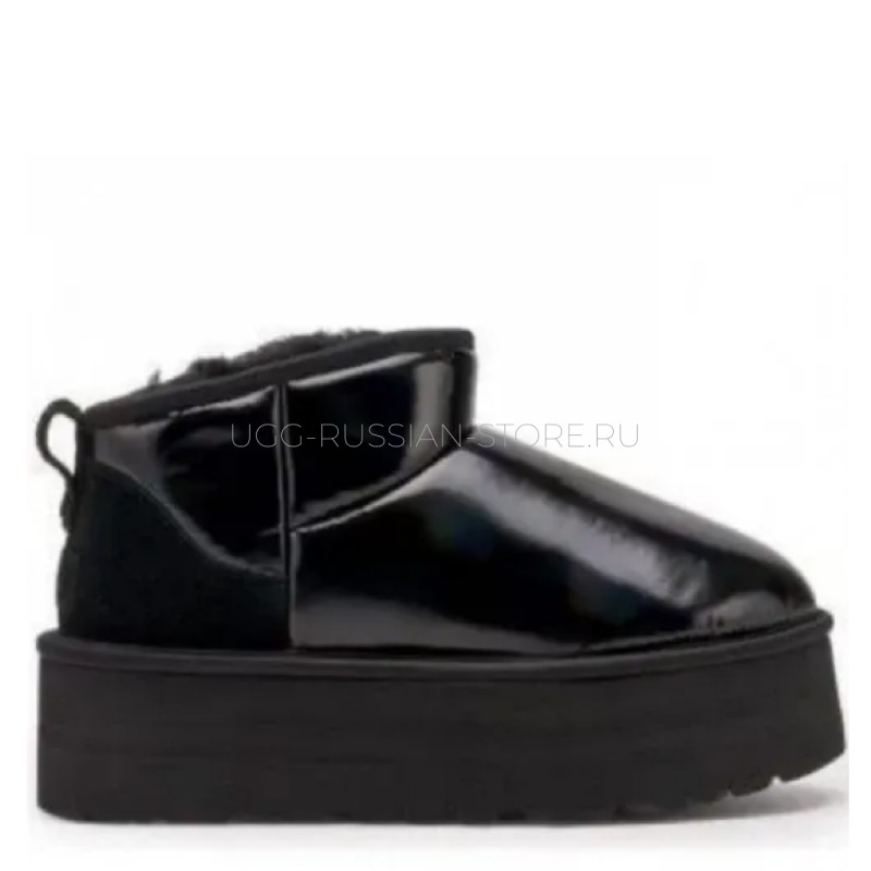 UGG Ultra Mini Platforma High Shine Black 11