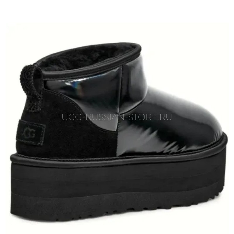 UGG Ultra Mini Platforma High Shine Black 22