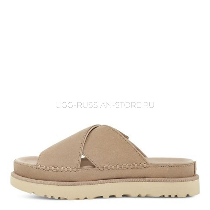 UGG Goldenstar Cross Slide Driftwood 22