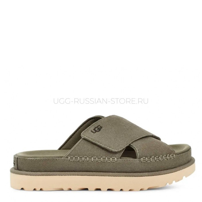 UGG Goldenstar Cross Slide Moss Green 11