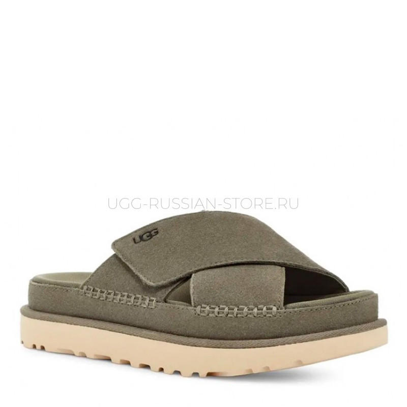 UGG Goldenstar Cross Slide Moss Green 22