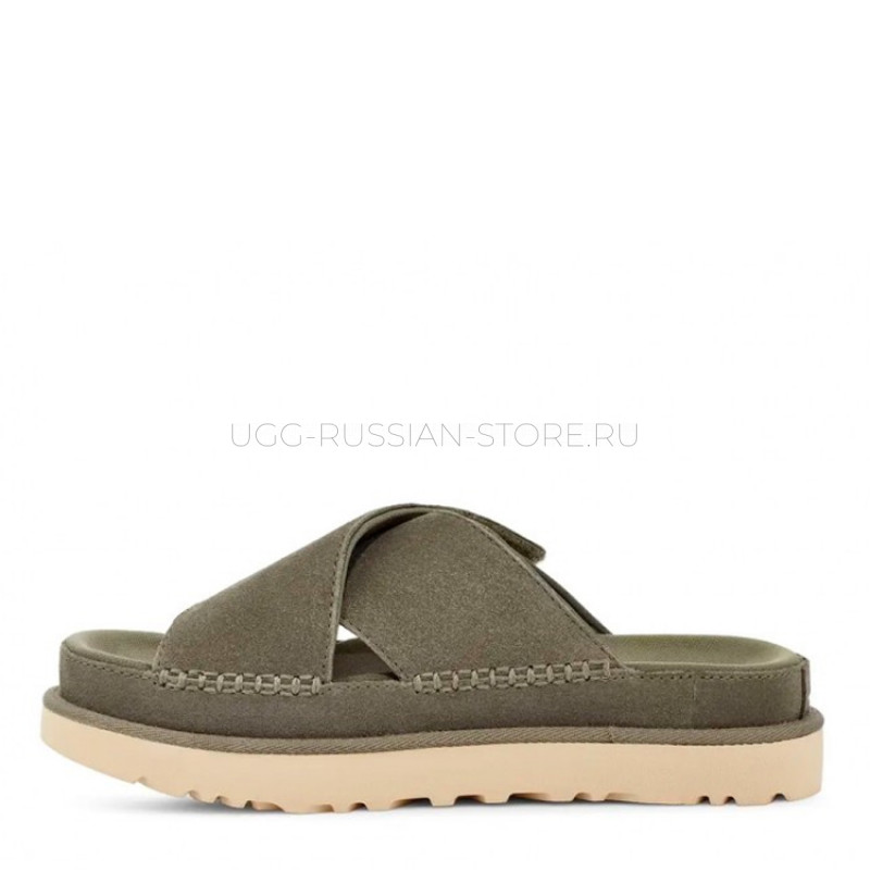 UGG Goldenstar Cross Slide Moss Green 22