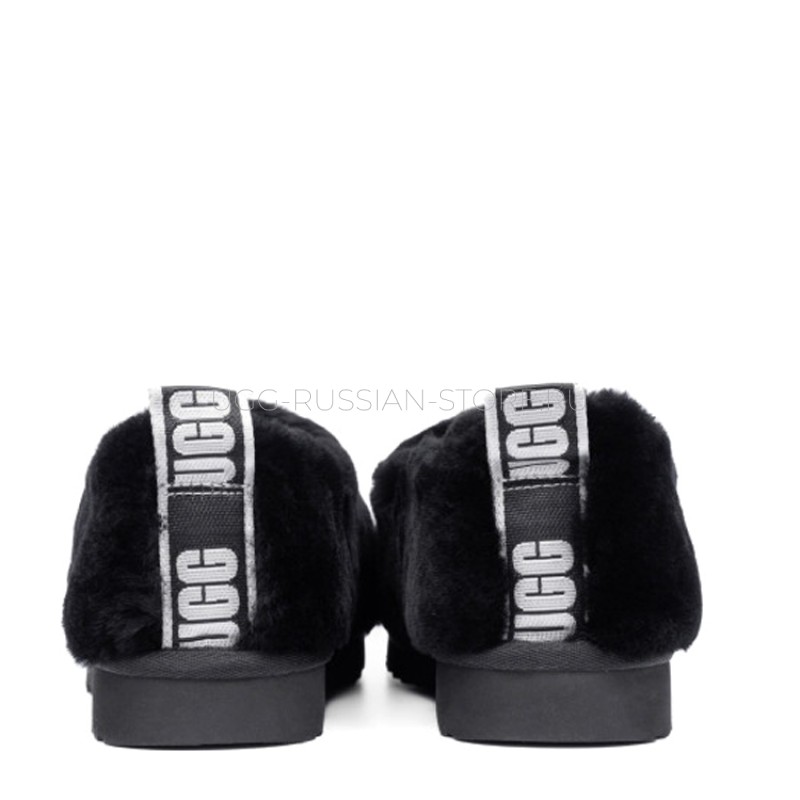 UGG Hailey Fluff Slippers Black 22