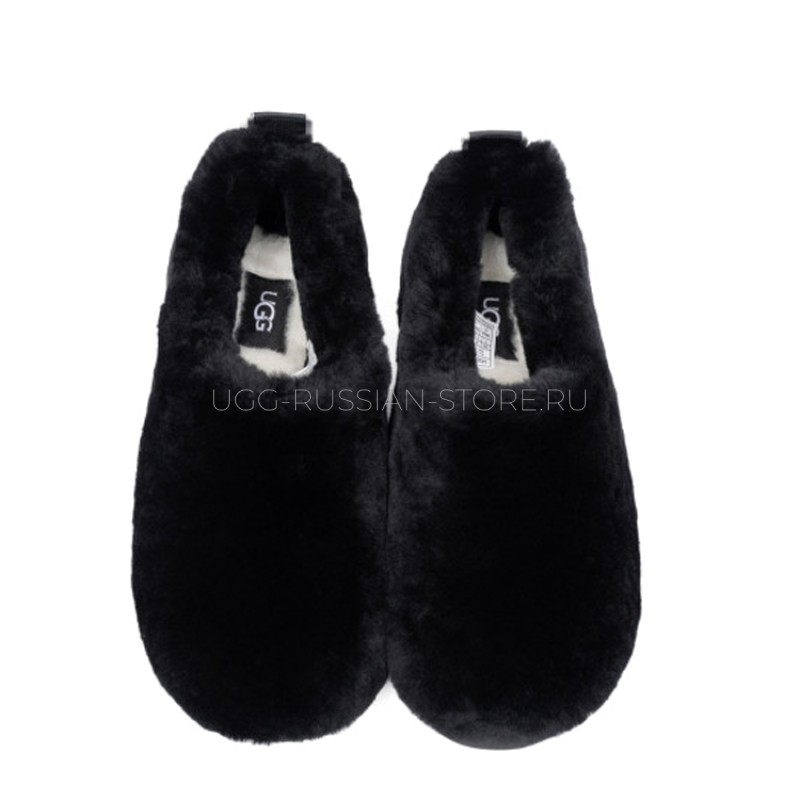 UGG Hailey Fluff Slippers Black 22
