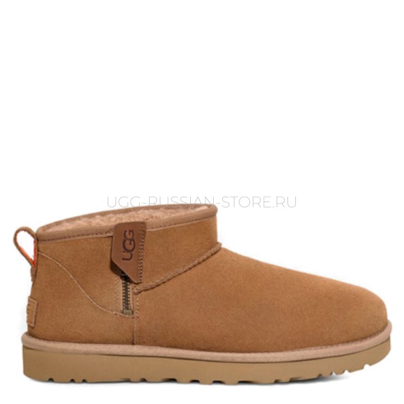 UGG Men's Classic Ultra Mini Zip Boot Chestnut 11