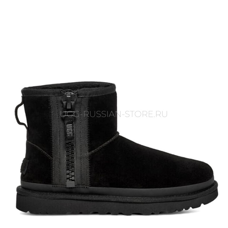 UGG Mini Zipper Tape Logo Black 22