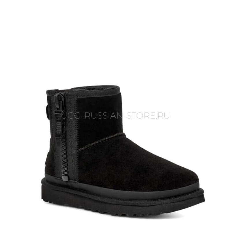UGG Mini Zipper Tape Logo Black 22