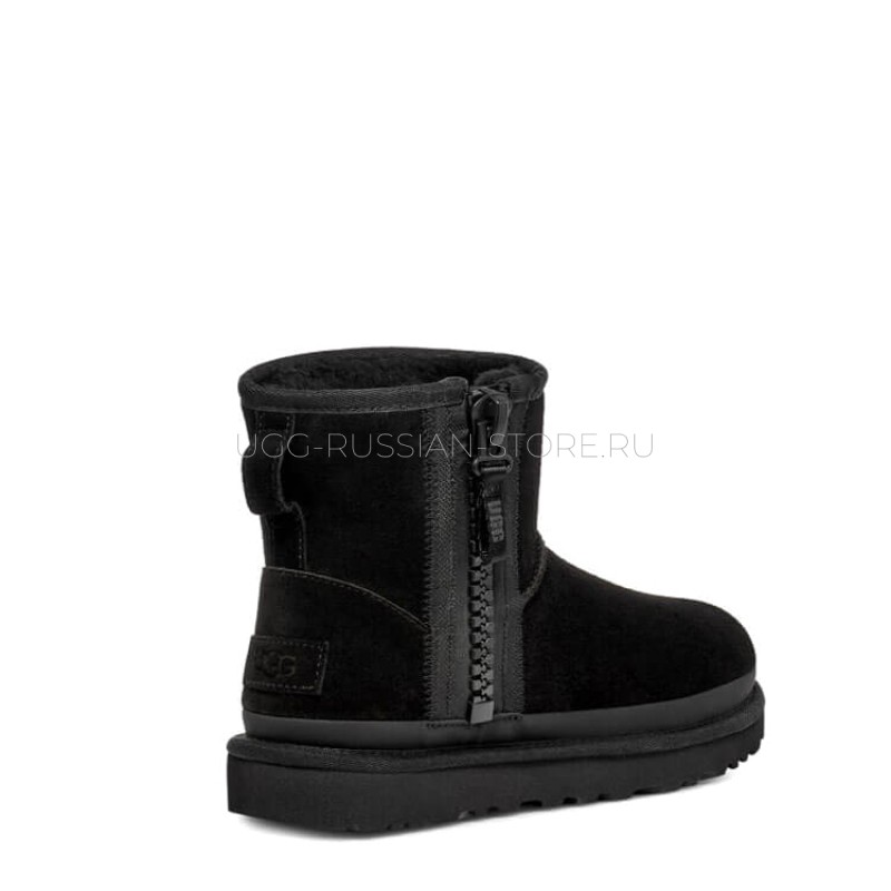 UGG Mini Zipper Tape Logo Black 22