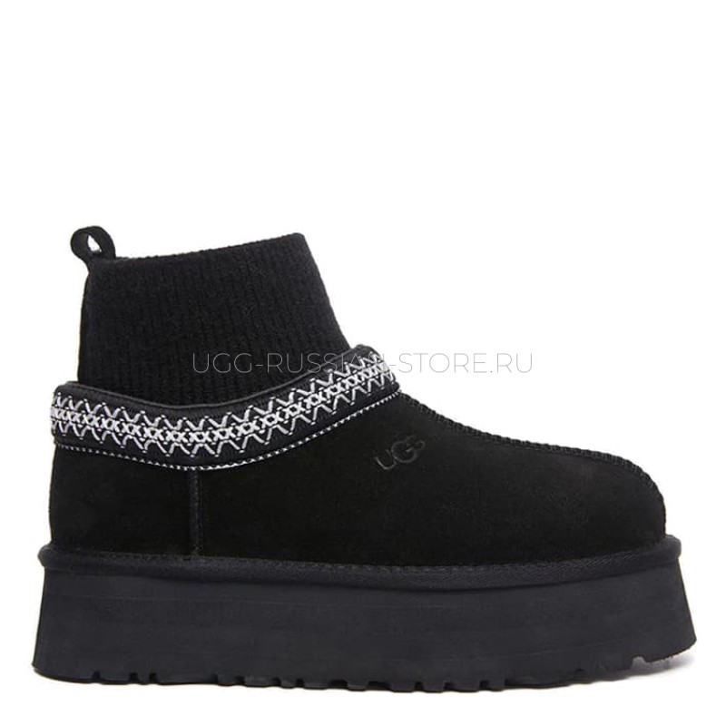 UGG Tazz Knit Platform Black 11