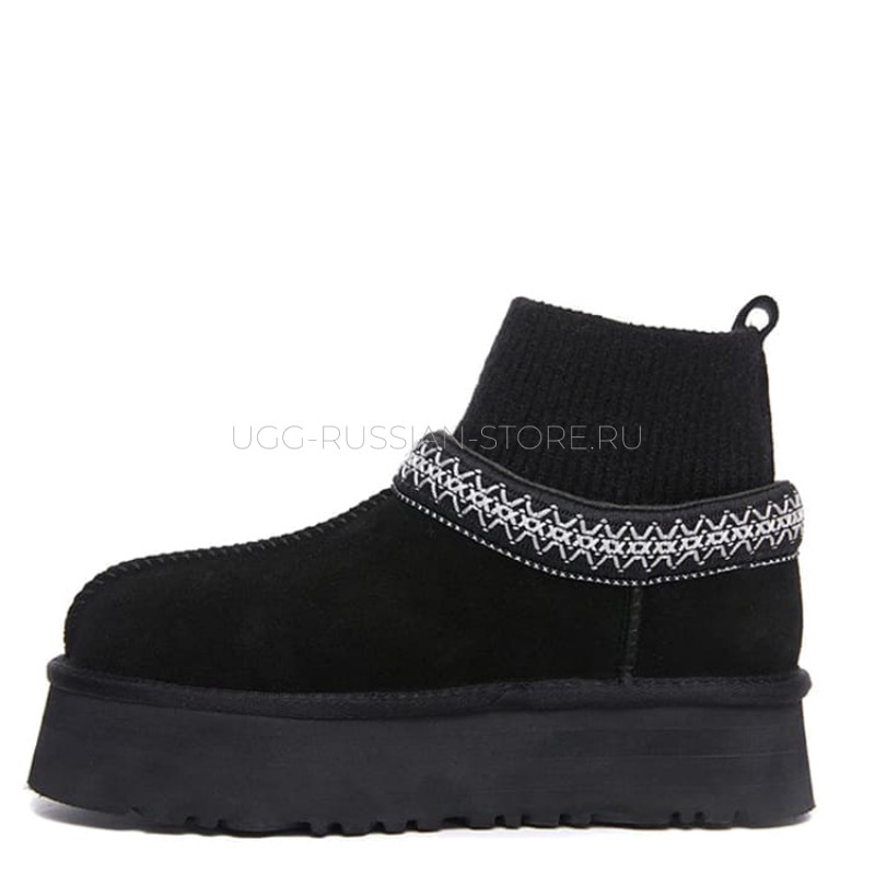 UGG Tazz Knit Platform Black 22