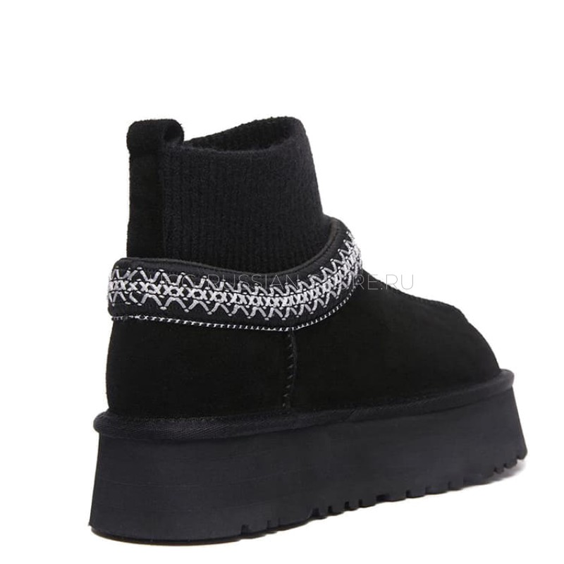UGG Tazz Knit Platform Black 22