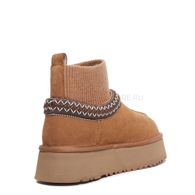 UGG Tazz Knit Platform Chestnut 22