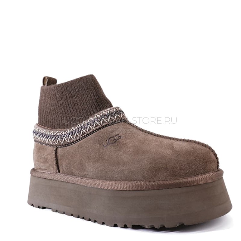UGG Tazz Knit Platform Hickory 22