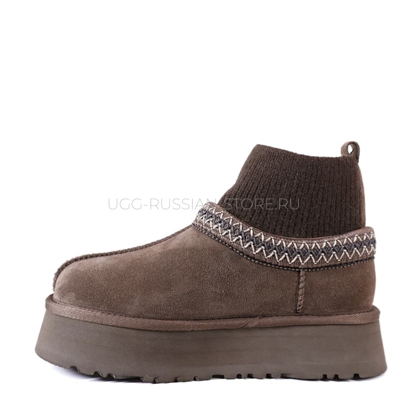UGG Tazz Knit Platform Hickory 22