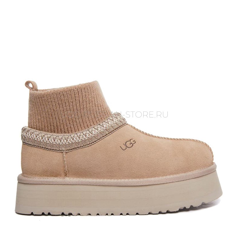 UGG Tazz Knit Platform Sand 11
