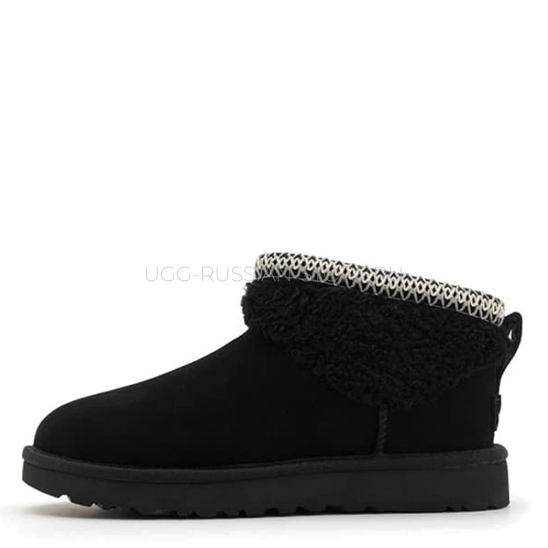 UGG Ultra Mini Maxi Curly Boot Black 22