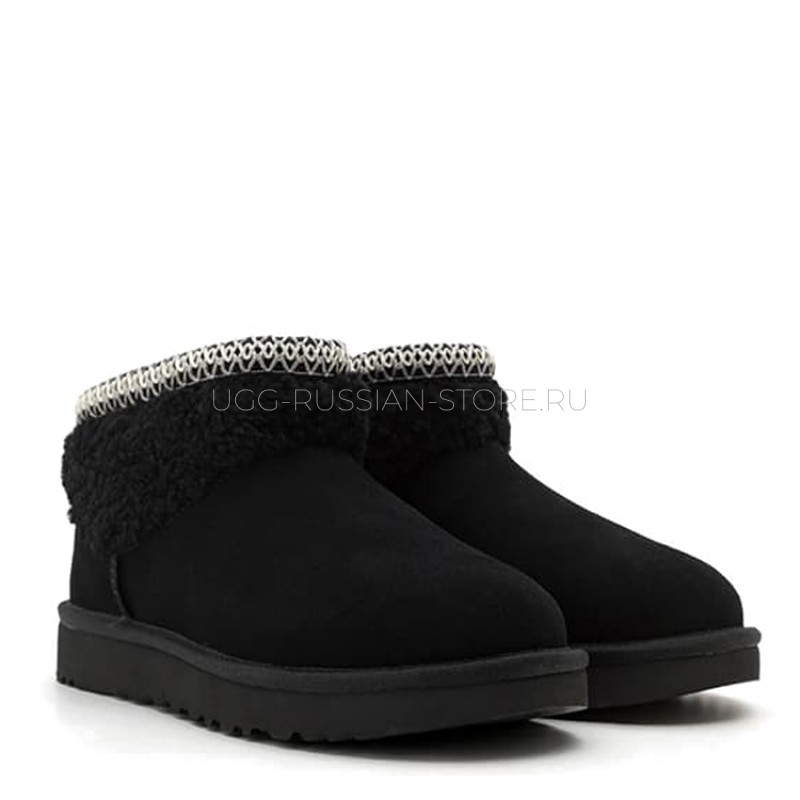 UGG Ultra Mini Maxi Curly Boot Black 22