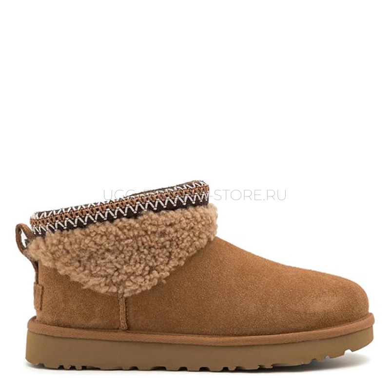 UGG Ultra Mini Maxi Curly Boot Chestnut 11