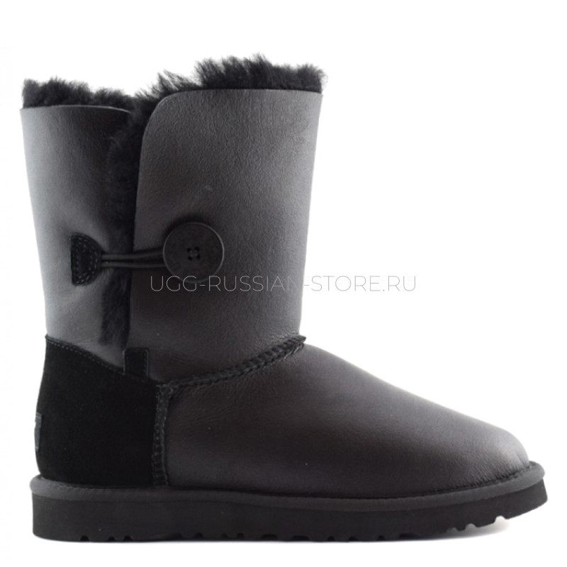 UGG Bailey Button Metallic Black 11