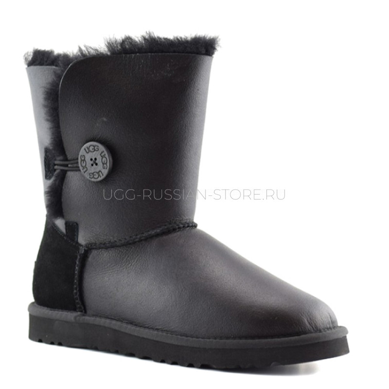 UGG Bailey Button Metallic Black 22